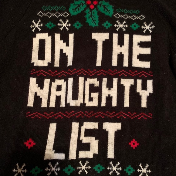 Christmas sweater “On the naughty list” - Picture 3 of 4